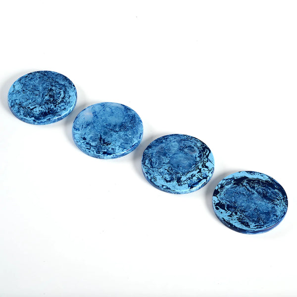 Set of 4 Coasters in Denim Swirl, from Nashi Home