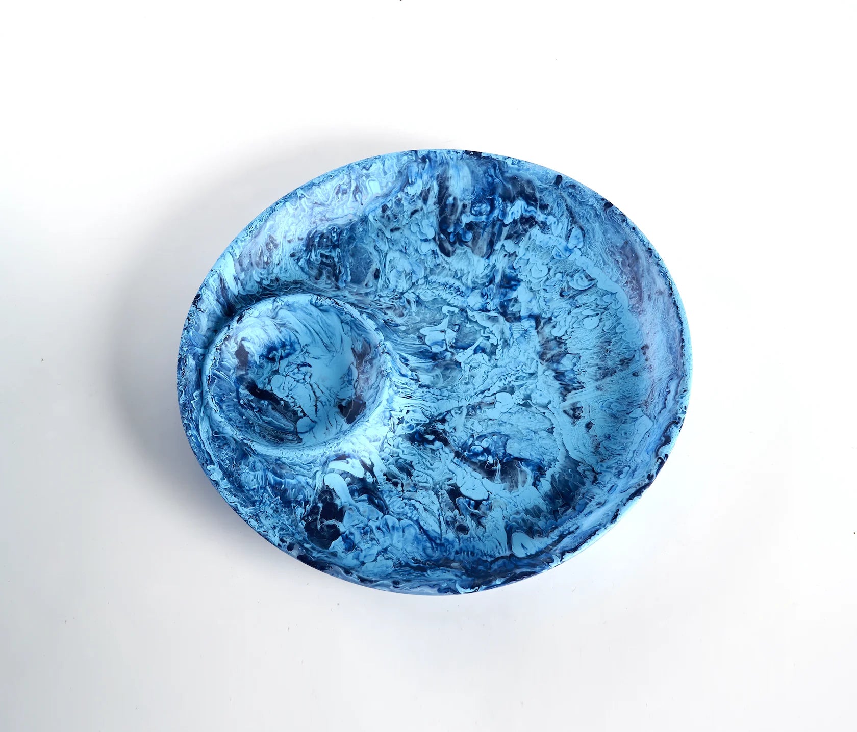Chip N Dip Bowl in Denim Swirl, from Nashi Home