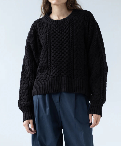 Fisherman Sweater in Onyx, from Shaina Mote