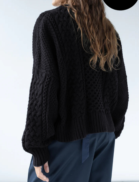 Fisherman Sweater in Onyx, from Shaina Mote