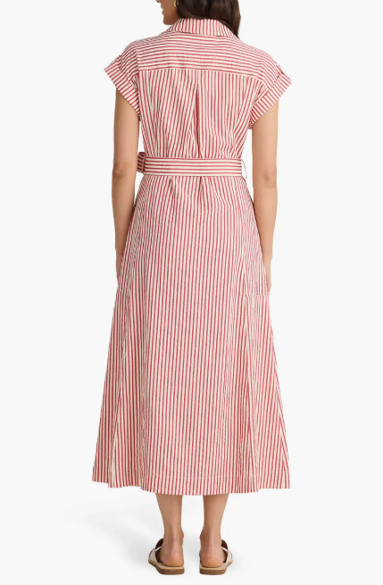 Portia Dress with Red Stripes, from Brave + True