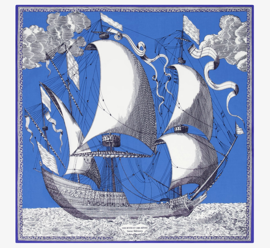 Square 65 Des Rives Et Des Reves in Blue, from Inoui Editions