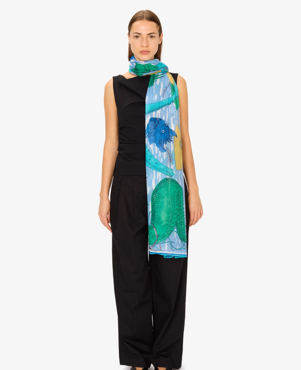 Scarf 100 Fantastique in Emerald, from Inoui Editions