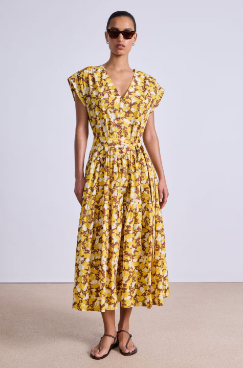 Agathe Tier Maxi in Alina Floral Sunshine, from Apiece Apart