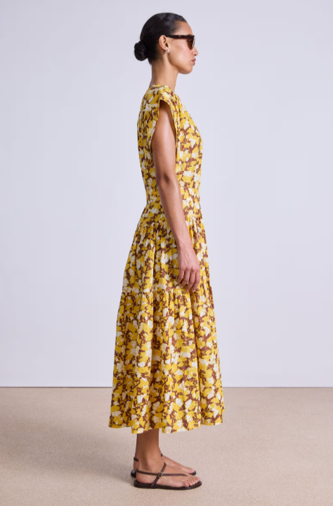 Agathe Tier Maxi in Alina Floral Sunshine, from Apiece Apart