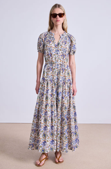 Mazza Maxi in Batik Floral Cream, from Apiece Apart