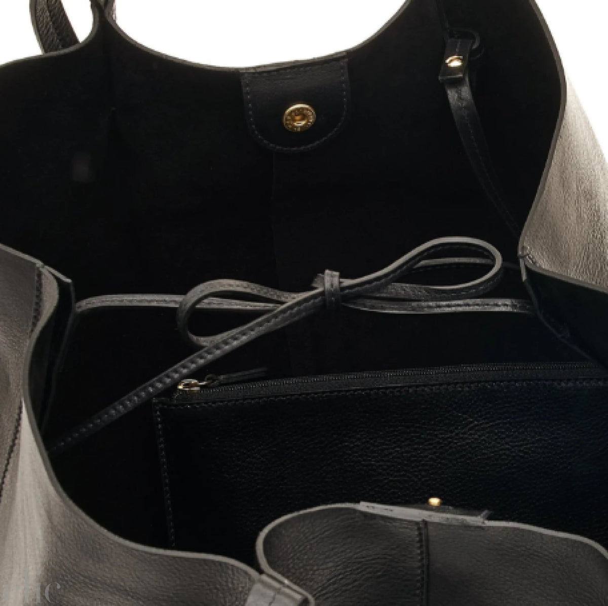 Nina Tote Bag in Black, from IL Bisonte