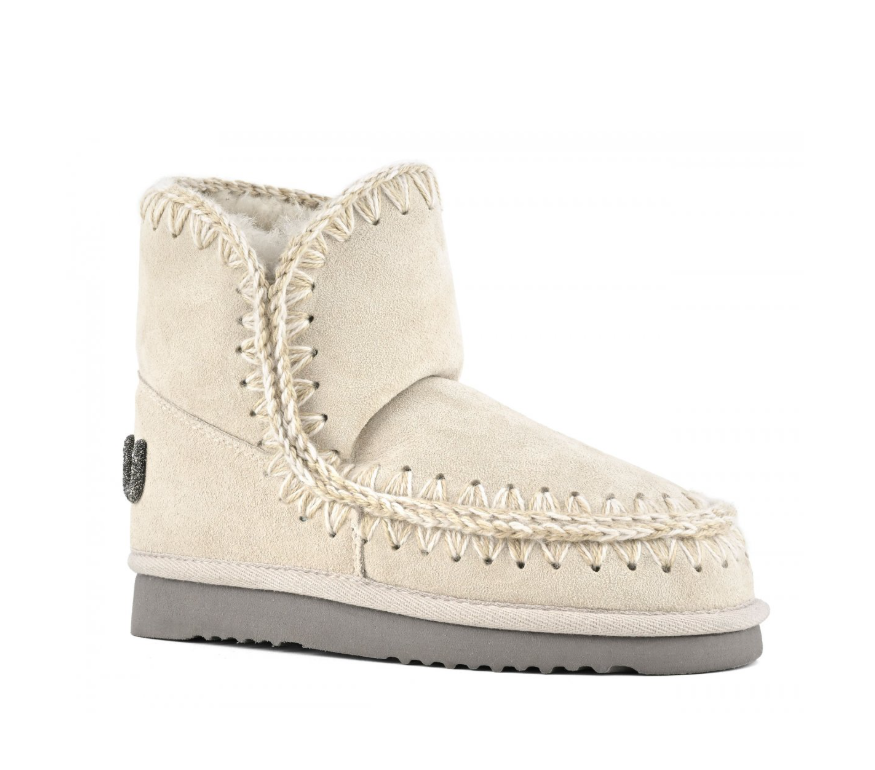 Eskimo Glitter Logo Ankle Boot in Chalk, from Mou