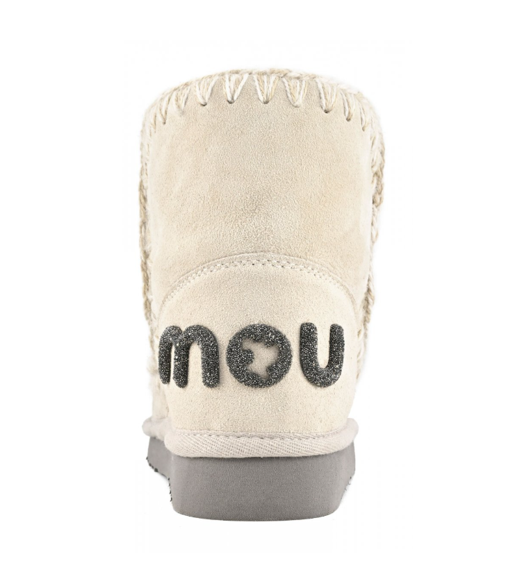 Eskimo Glitter Logo Ankle Boot in Chalk, from Mou