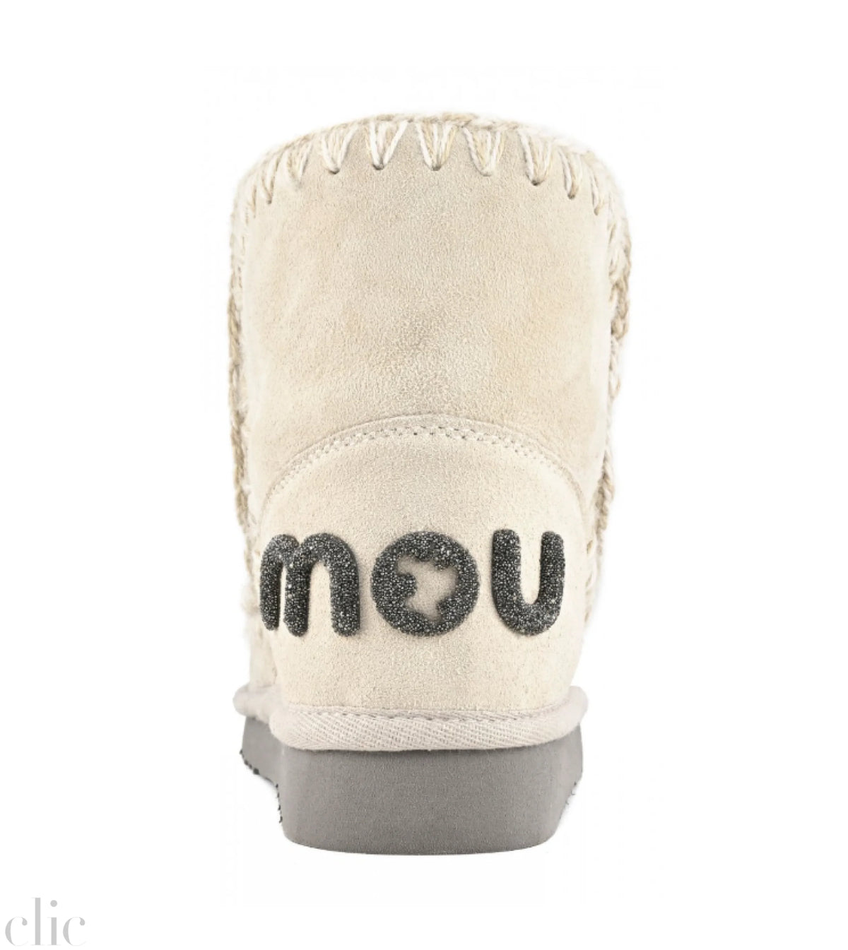 Eskimo Glitter Logo Ankle Boot in Chalk, from Mou