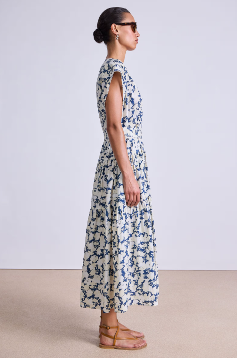 Agathe Tier Maxi in Alina Floral Cream, from Apiece Apart