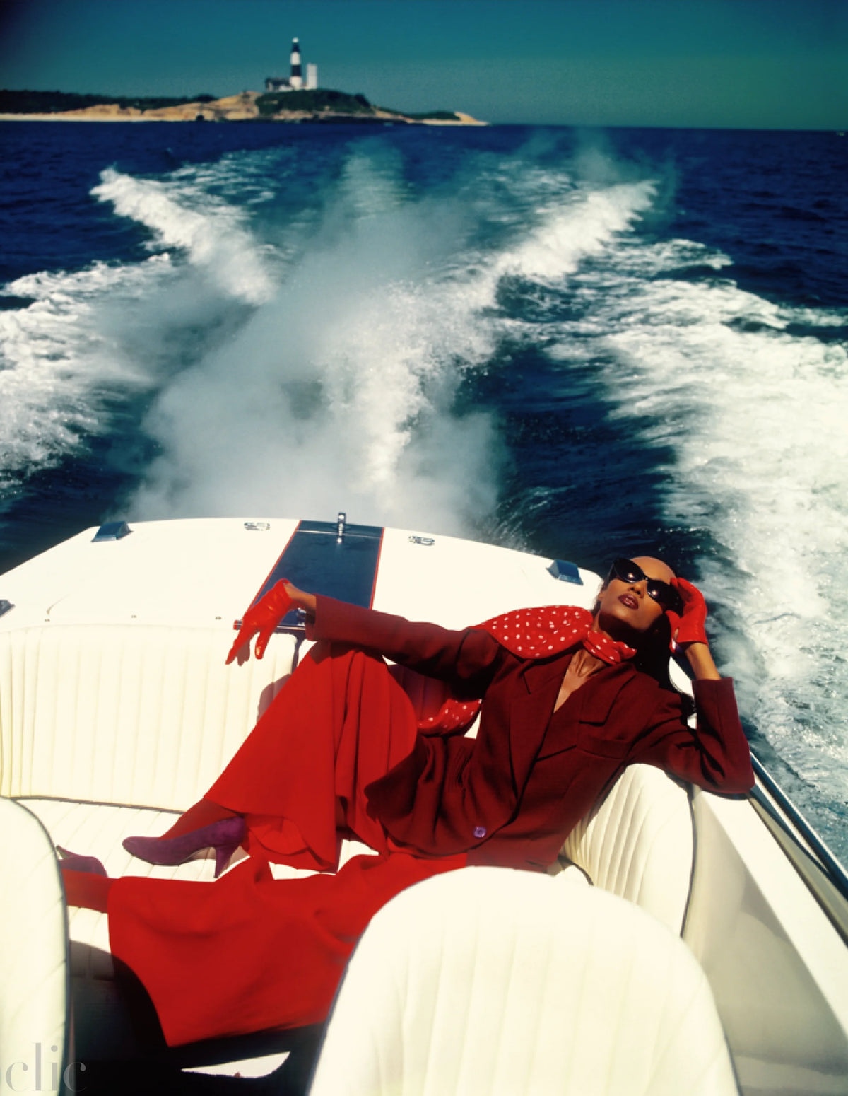 Iman, Montauk by Jacques Malignon