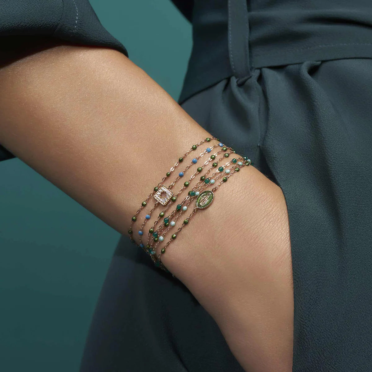 Classic Gigi Emerald Bracelet, Yellow Gold from Gigi Clozeau