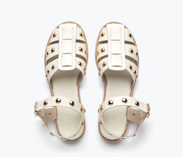 Sera Sandal in White Studs, from Freda Salvador