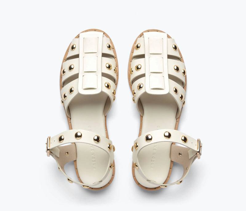 Sera Sandal in White Studs, from Freda Salvador