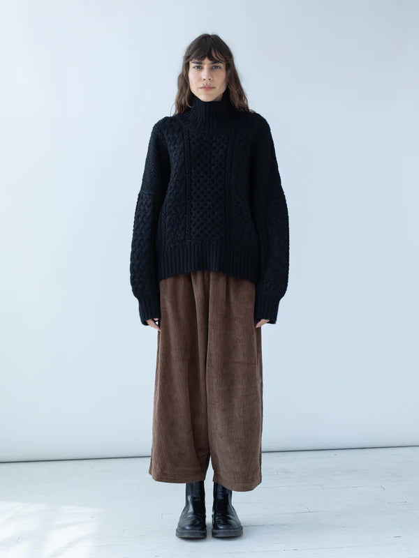 Balloon Corduroy Pants in Walnut, from Shaina Mote