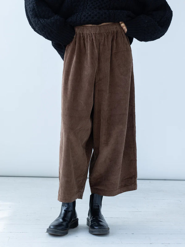 Balloon Corduroy Pants in Walnut, from Shaina Mote