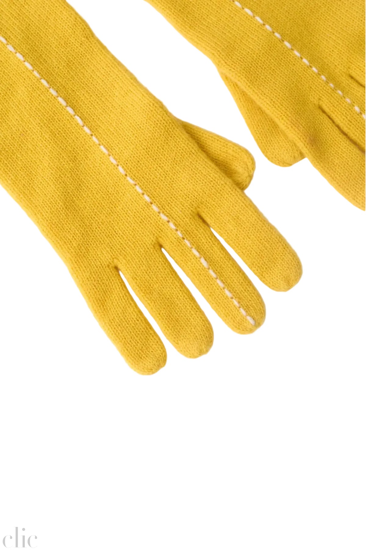 Short Stitch Gloves in Yellow, from Kokyo