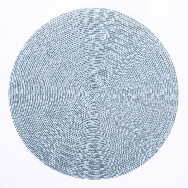 Round Placemat in Silver and Aqua, from Deborah Rhodes