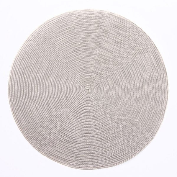Round Placemat in Silver & Sand, from Deborah Rhodes
