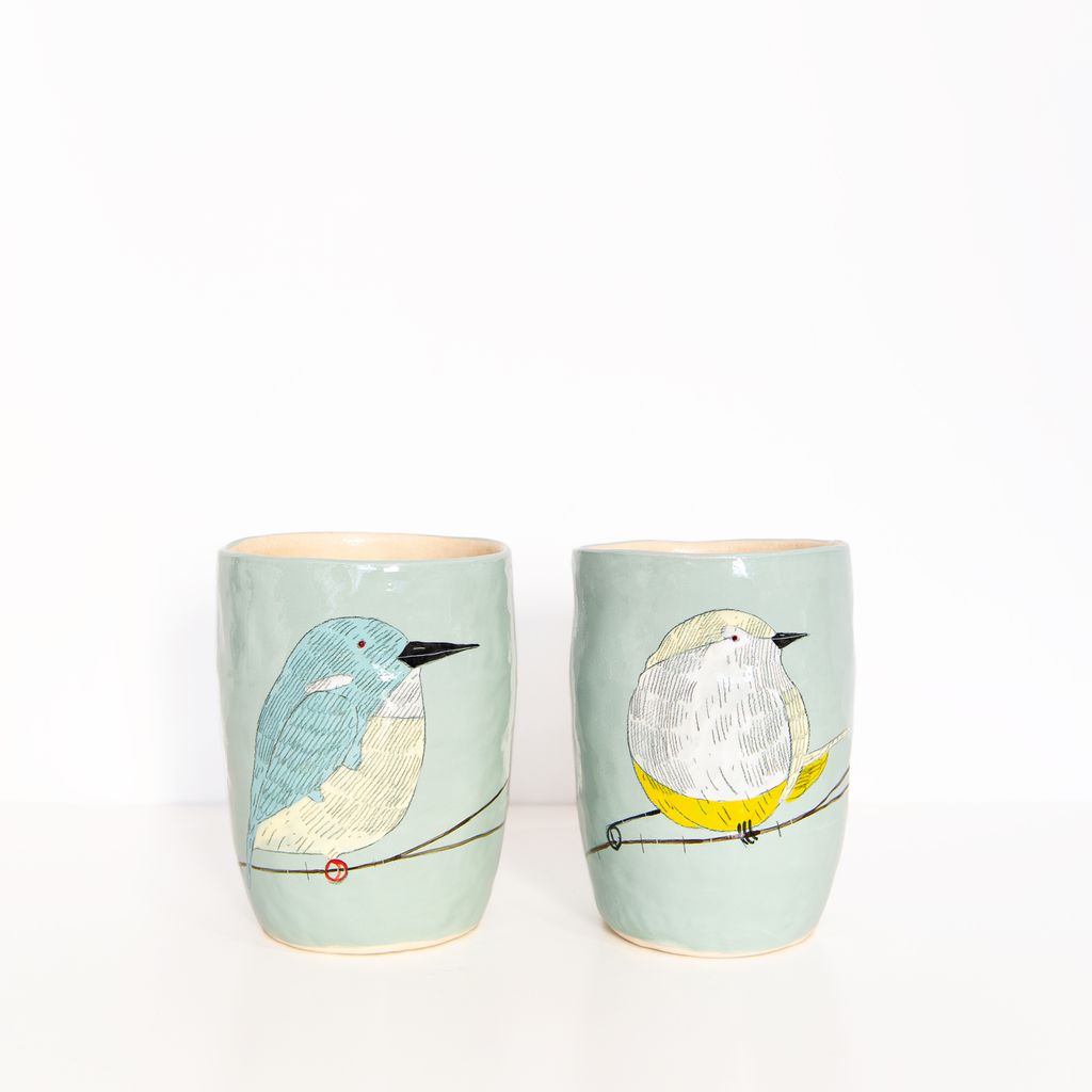 Small Bird Vase in Blue, from Gemma Orkin