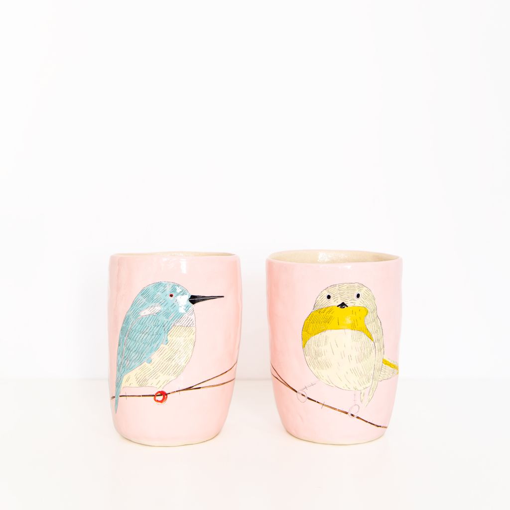 Small Bird Vase in Pink, from Gemma Orkin