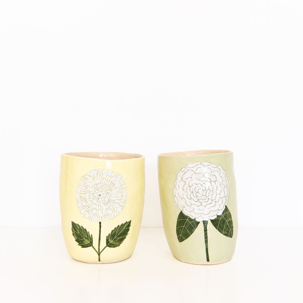 Small Flowers Vase in Green, from Gemma Orkin