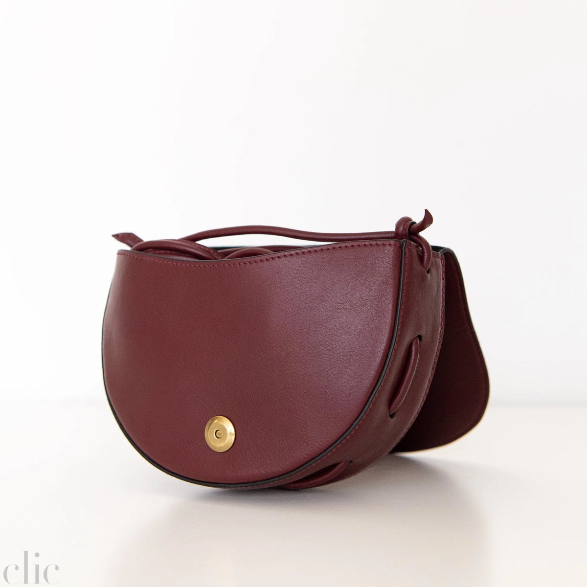 Snodo Crossbody Bag in Black Cherry, from Il Bisonte