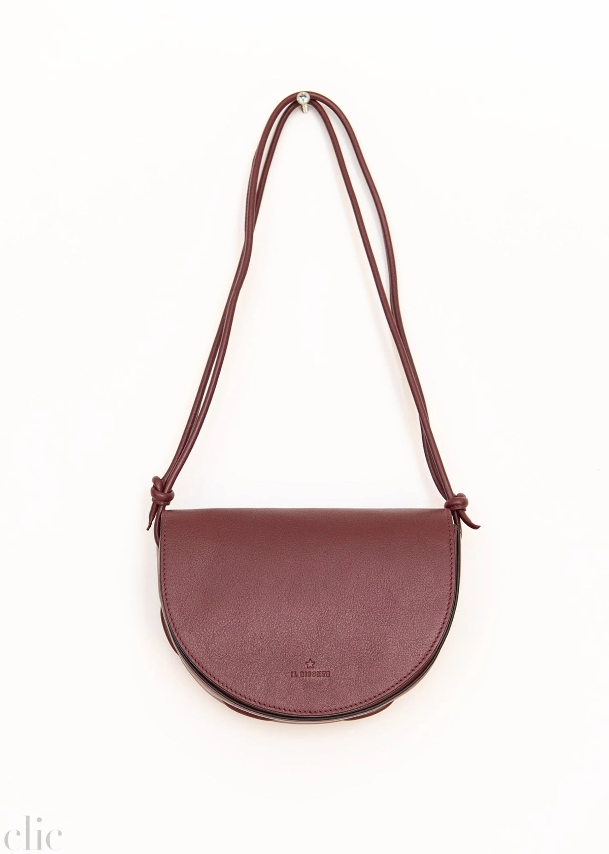Snodo Crossbody Bag in Black Cherry, from Il Bisonte