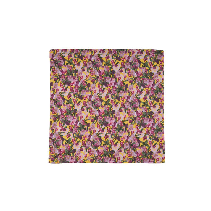 Set of Six Napkins in Romace is Dead Yellow, from Sophie Williamson Design