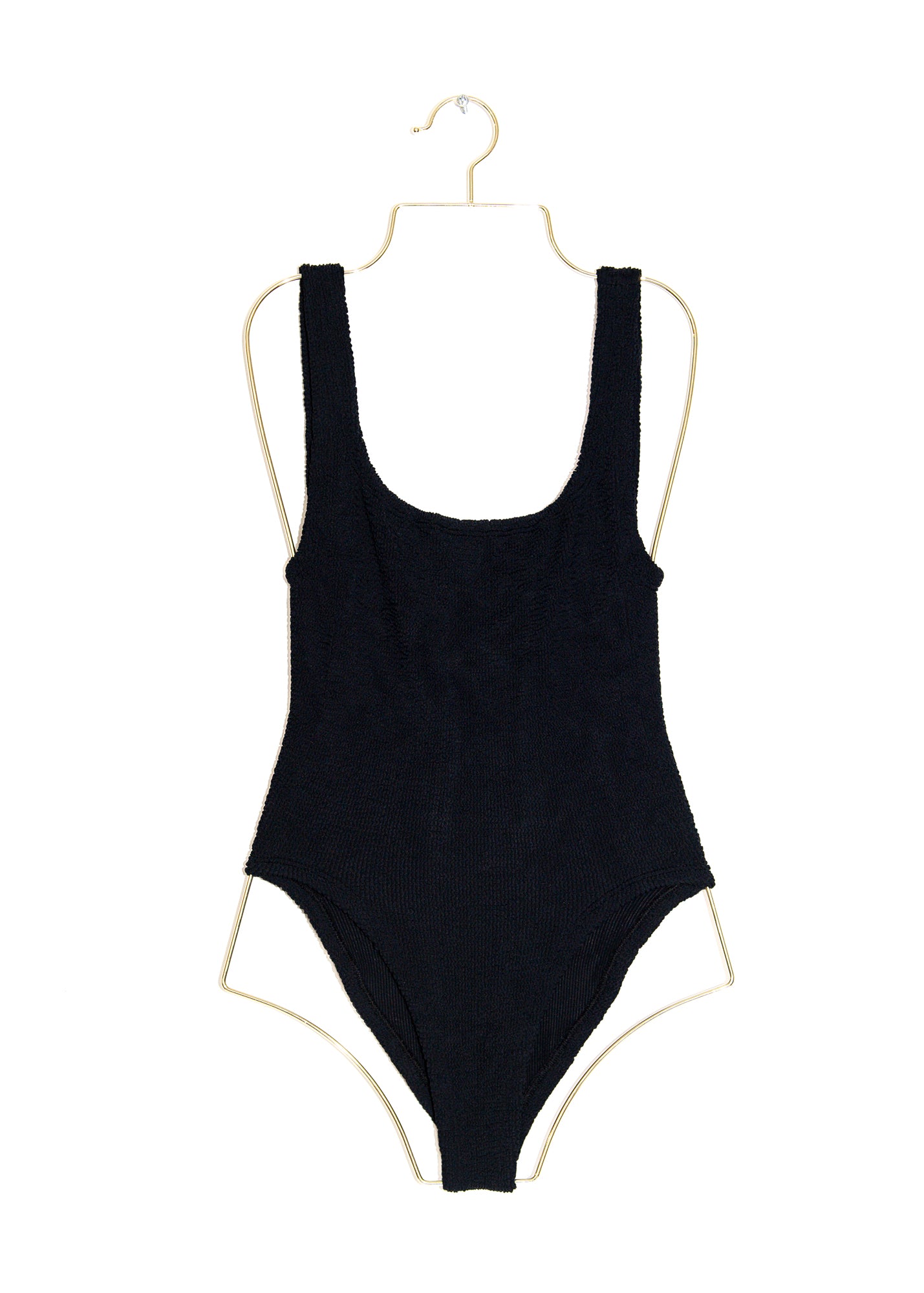 Square Neck Swimsuit in Black, from Hunza G