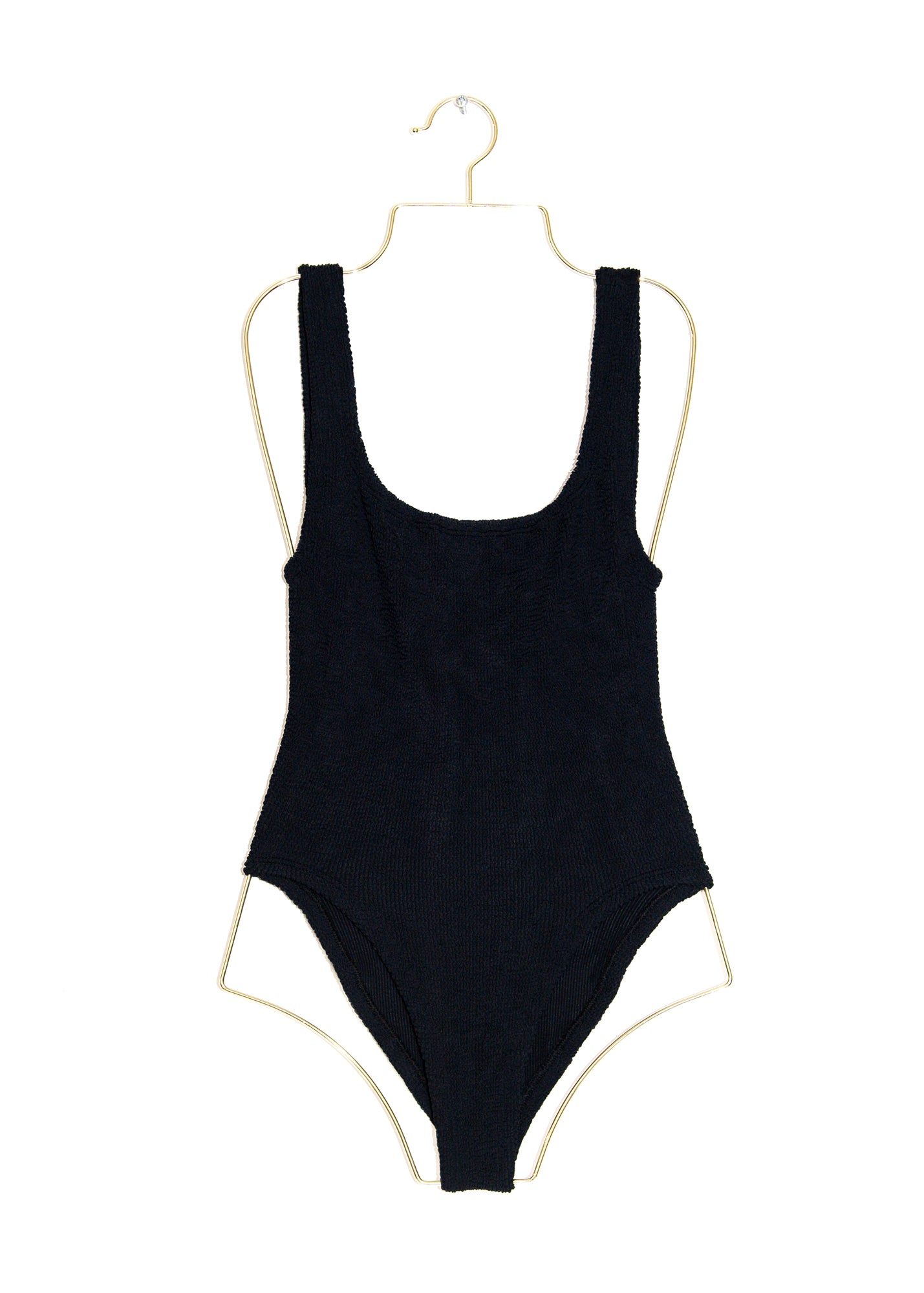 Square Neck Swimsuit in Black, from Hunza G