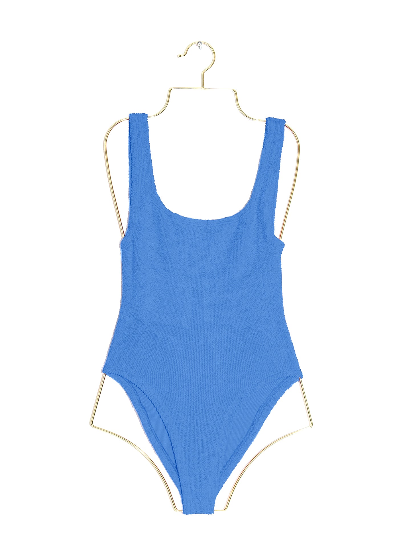 Square Neck One Piece in Cornflower, from Hunza G
