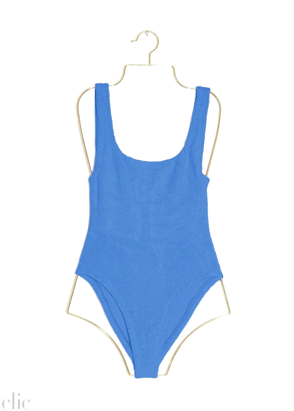 Square Neck One Piece in Cornflower, from Hunza G