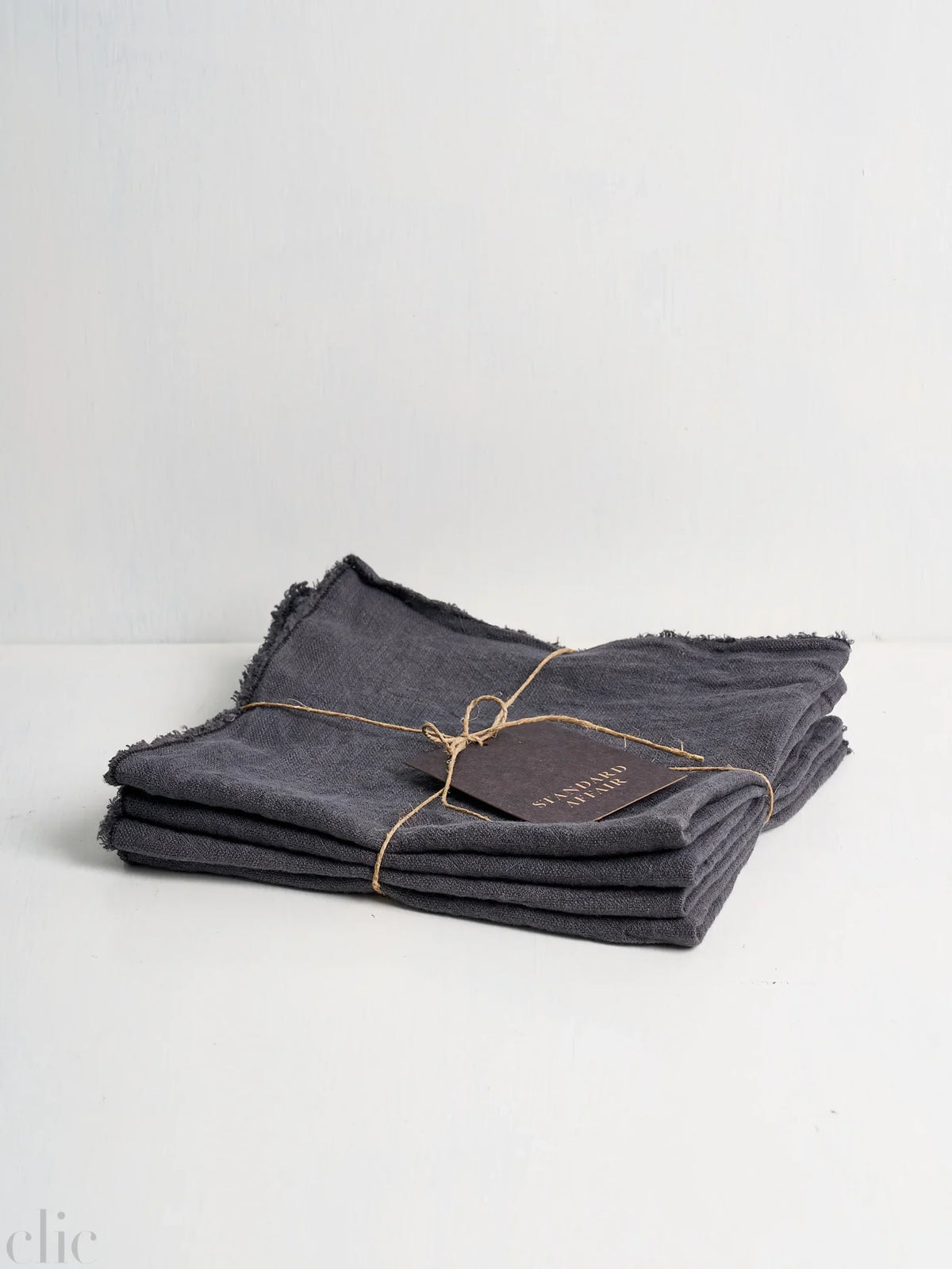 Set of 4 Philo Linen Napkins in Slate