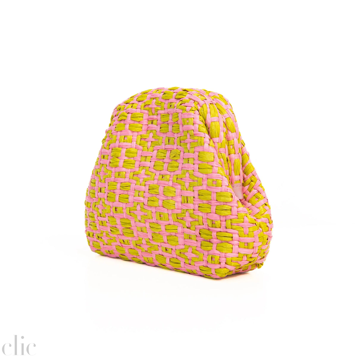 Stella Small Clutch in Pink & Yellow, from Maria La Rosa
