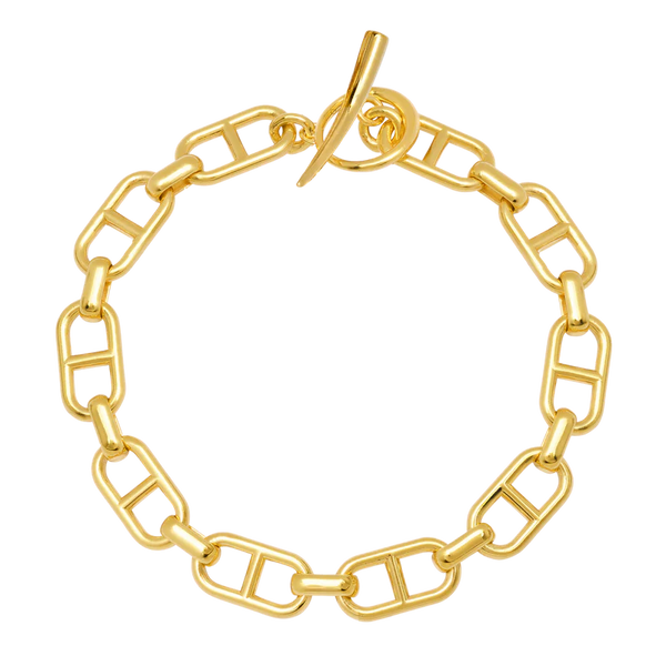 15MM Stirrup Chain Bracelet in Gold Vermeil, from Gabriela Artigas
