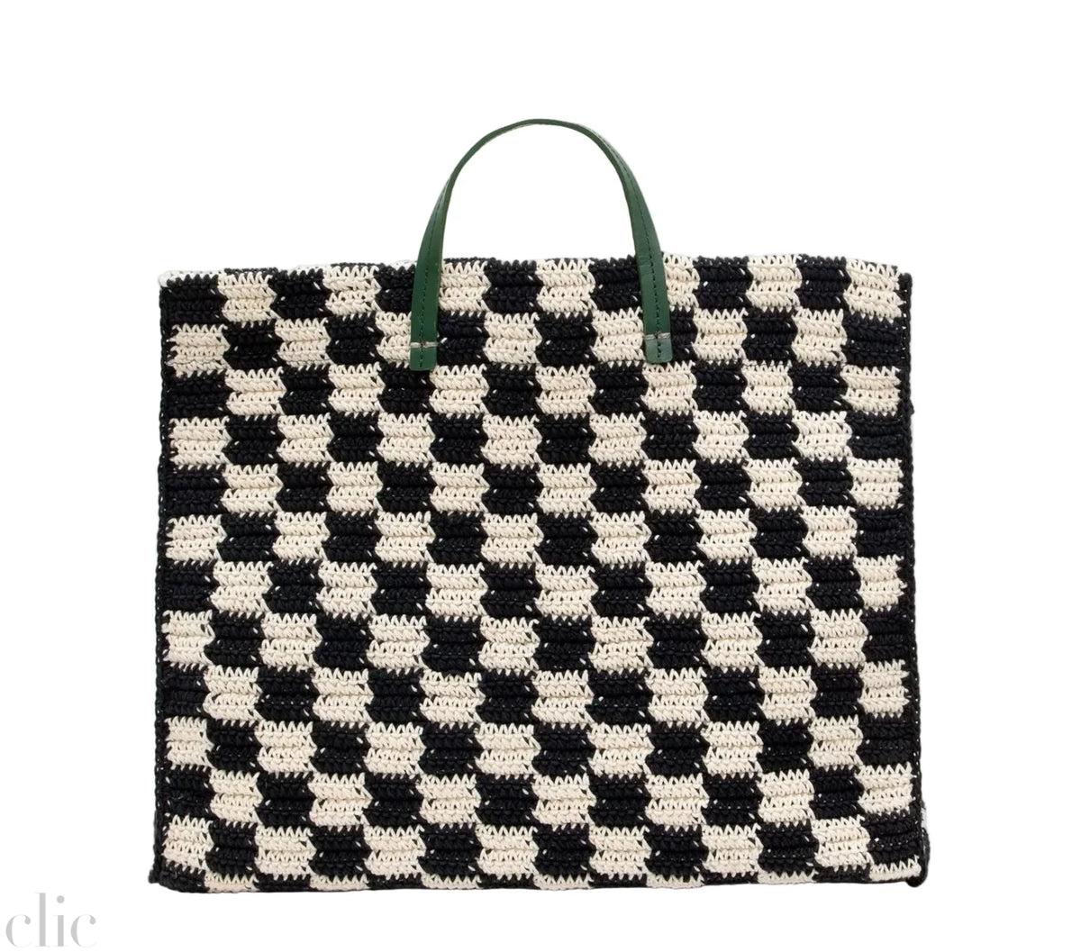 Summer Simple Tote in Black & Cream, from Clare V