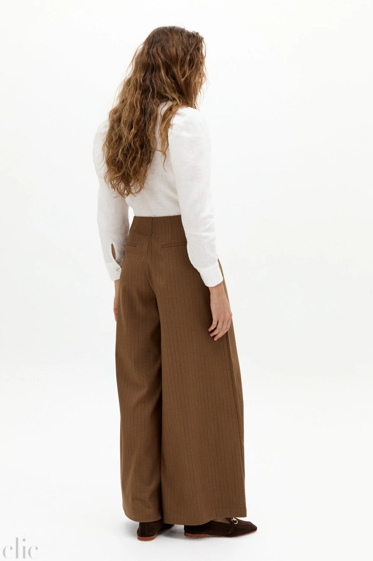 Super Culotte Twill Pants in Camel from Lanhtropy