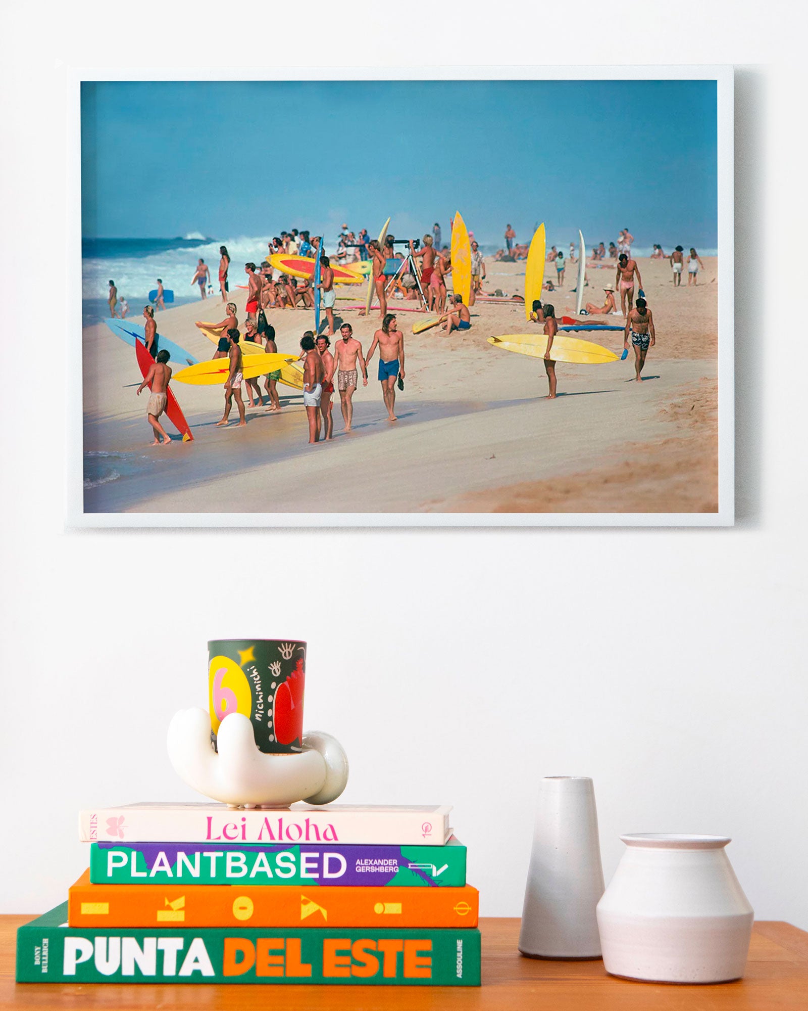 Surfers Gather, Pipeline, Oahu, Hi 1974 by Jeff Divine