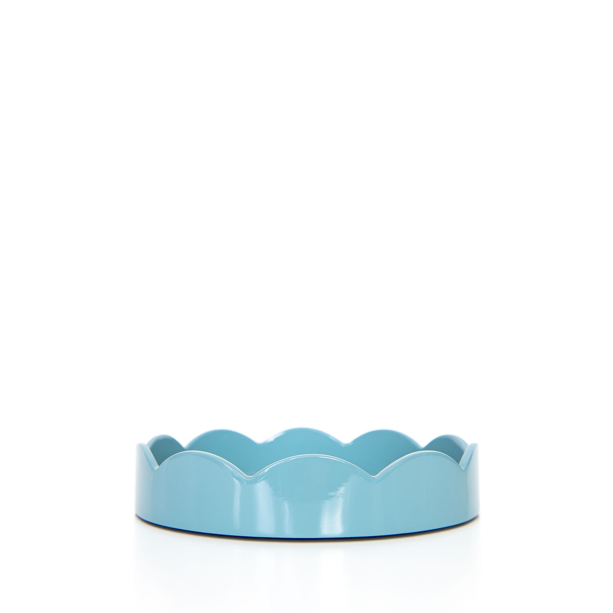 Round Scallop Tray in Chambray, from Addison Ross
