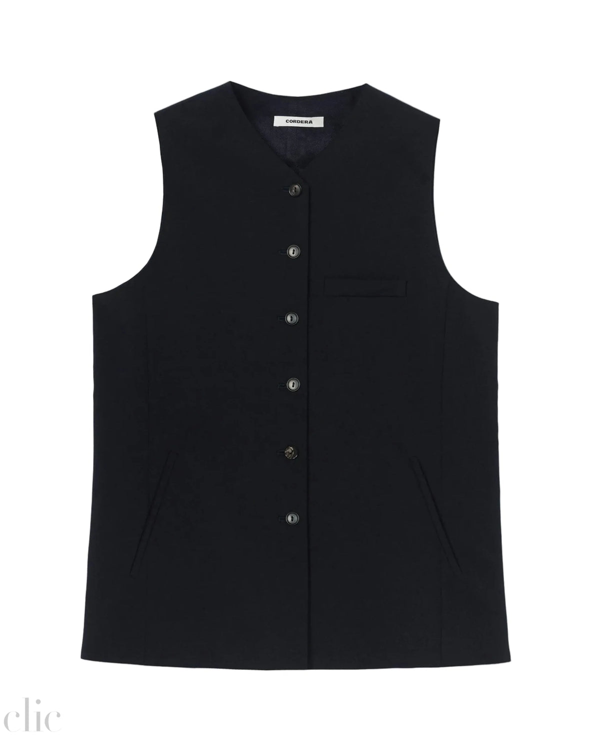 Tailored Vest in Navy, from Cordera