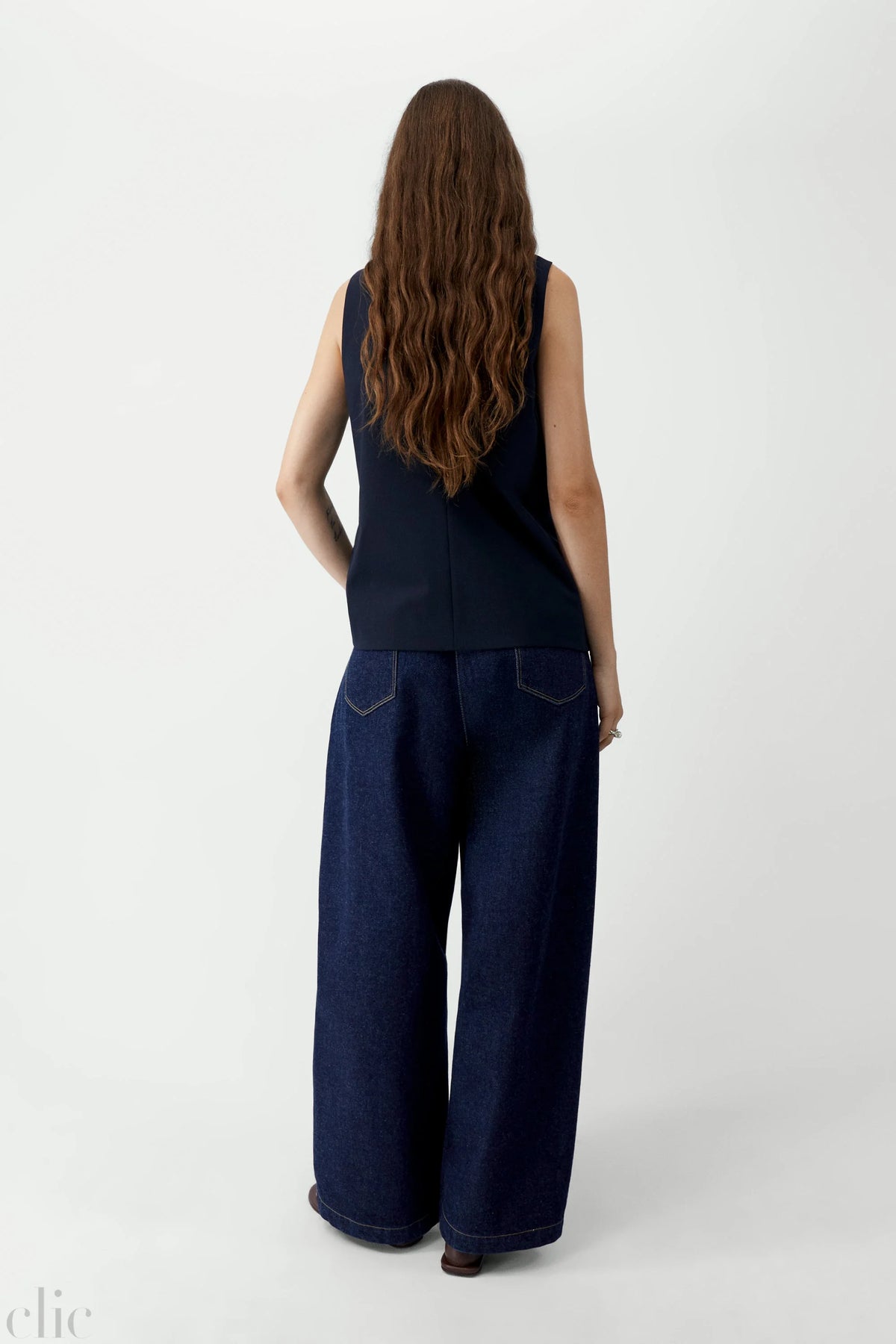 Tailored Vest in Navy, from Cordera