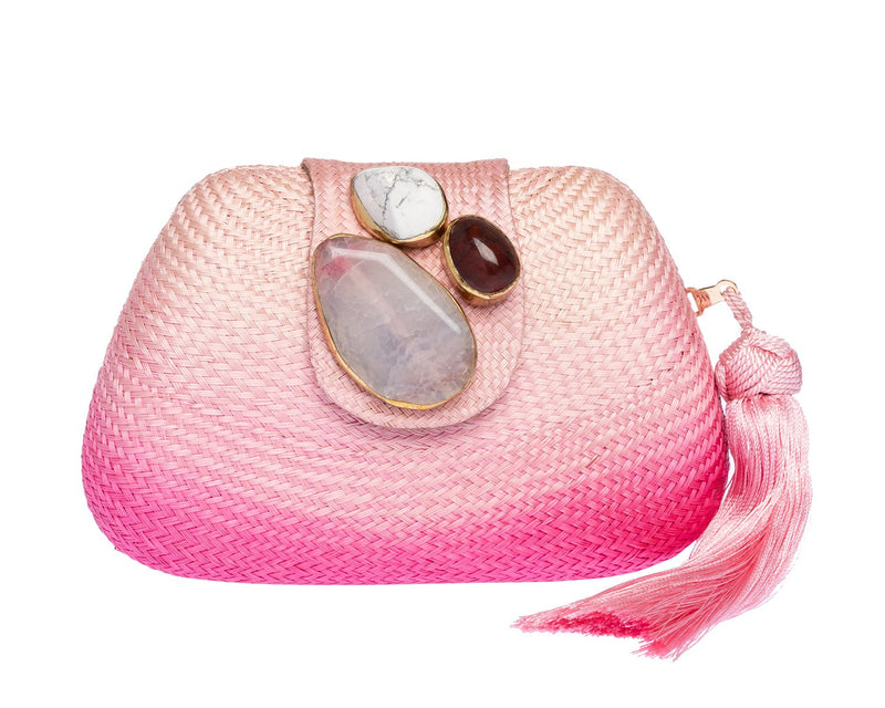 Tamu Bean Clutch in Pink Ombré, from Rafé New York