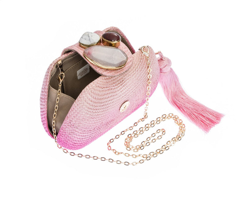 Tamu Bean Clutch in Pink Ombré, from Rafé New York