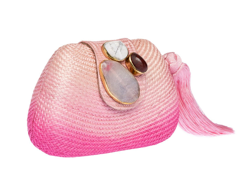 Tamu Bean Clutch in Pink Ombré, from Rafé New York