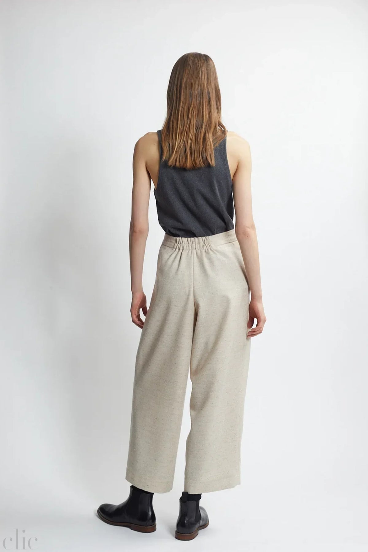 Crop Trouser in Natural, from The Salting
