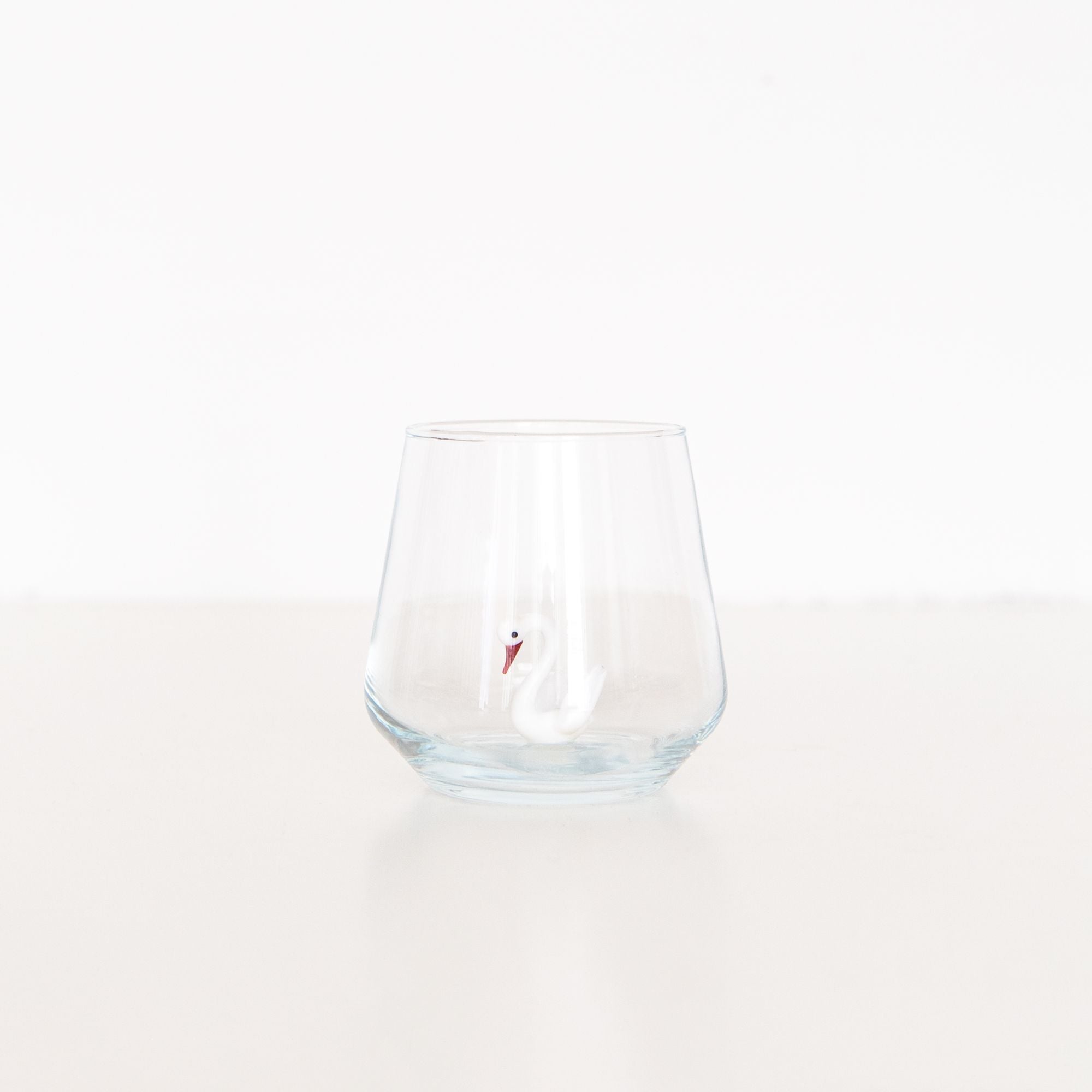 Swan Drinking Glass in White, from Minizoo
