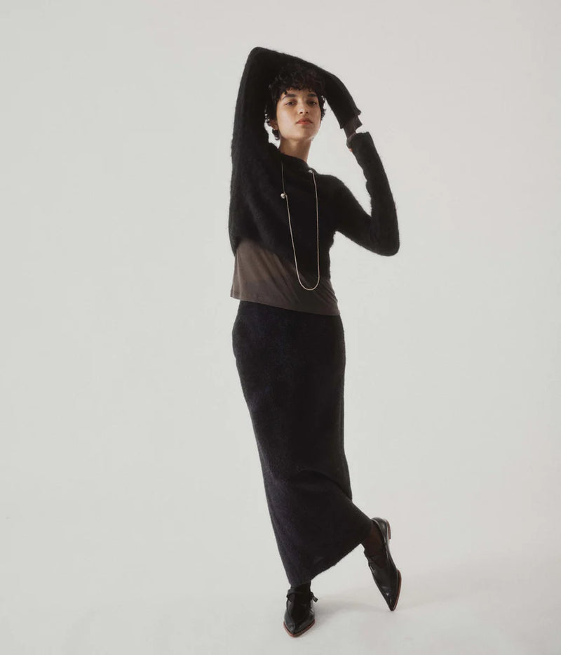 Cropped Sweater in Black, from Sayaka Davis