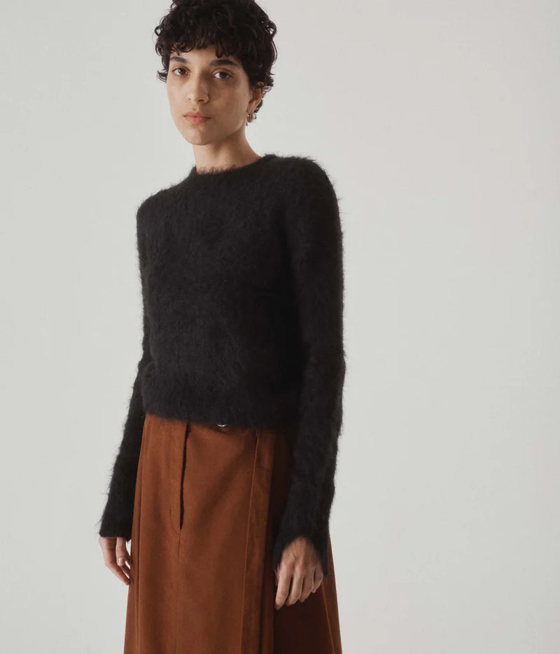 Cropped Sweater in Black, from Sayaka Davis